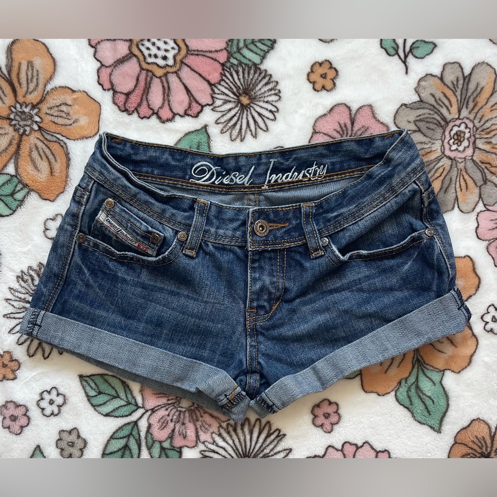 Diesel Women's Dark Blue Jean Shorts